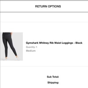 Gymshark / Whitney Simmons ribbed leggings